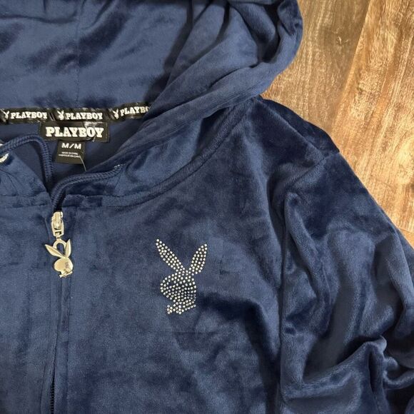NEW Navy Playboy Tracksuit Jacket - Picture 3 of 5